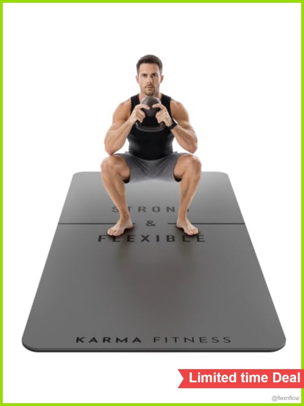 Extra Thick 10mm TPE Yoga Mat, Large 72"x32", Non Slip Exercise Mat with Carry